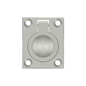 Flush Ring Pull by Deltana - 1-3/4" x 1-3/8" - Brushed Nickel - New York Hardware