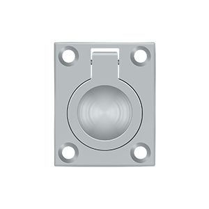 Flush Ring Pull by Deltana - 1-3/4" x 1-3/8" - Brushed Chrome - New York Hardware