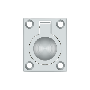 Flush Ring Pull by Deltana - 1-3/4" x 1-3/8" - Polished Chrome - New York Hardware