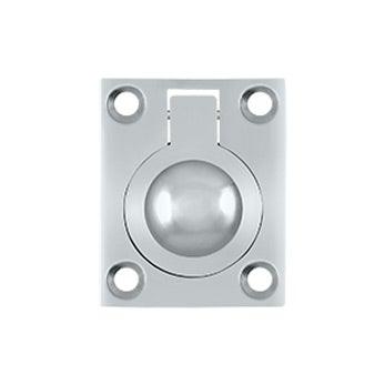 Flush Ring Pull, 1 3/4" - Polished Chrome - New York Hardware Online