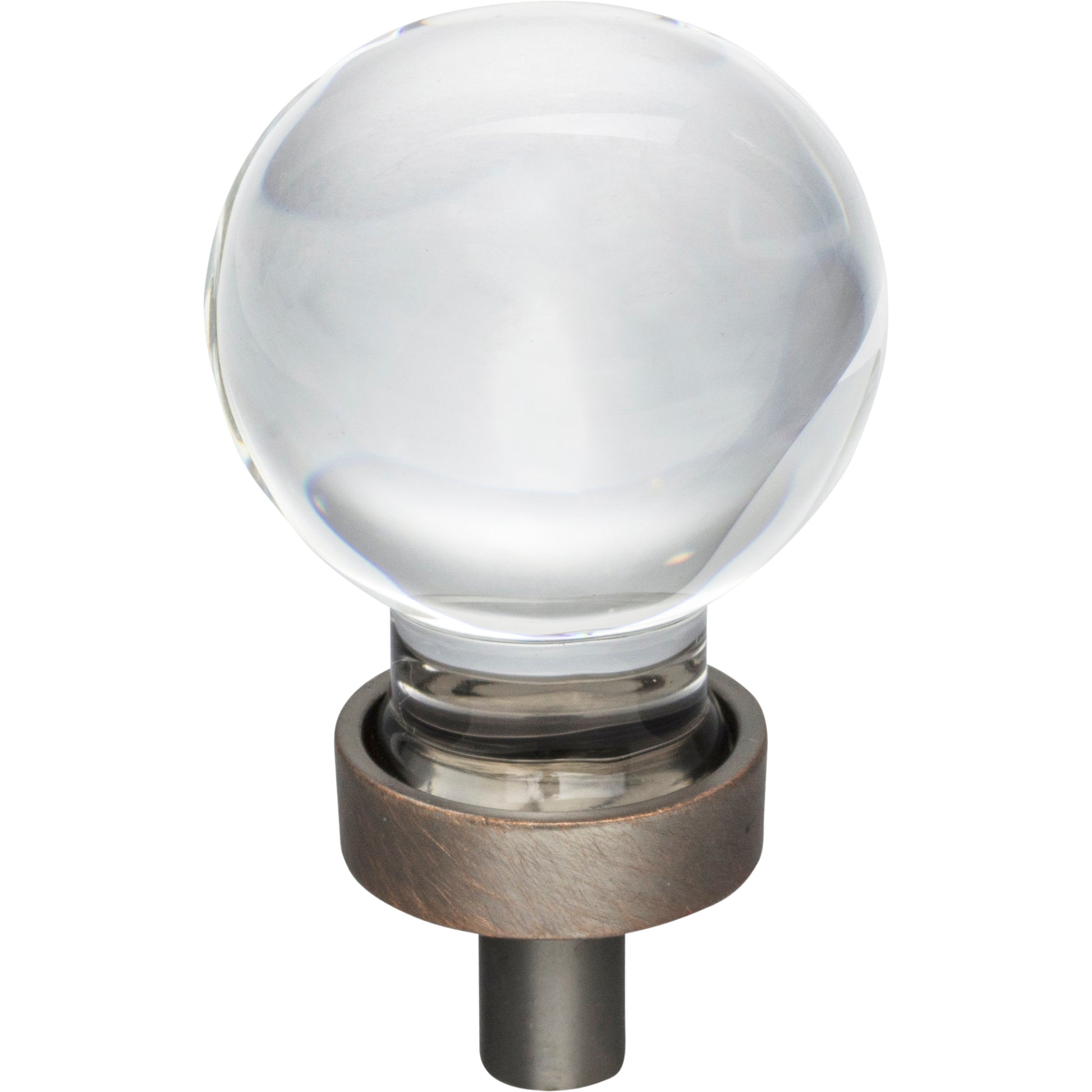 Sphere Glass Harlow Cabinet Knob by Jeffrey Alexander - Brushed Oil Rubbed Bronze