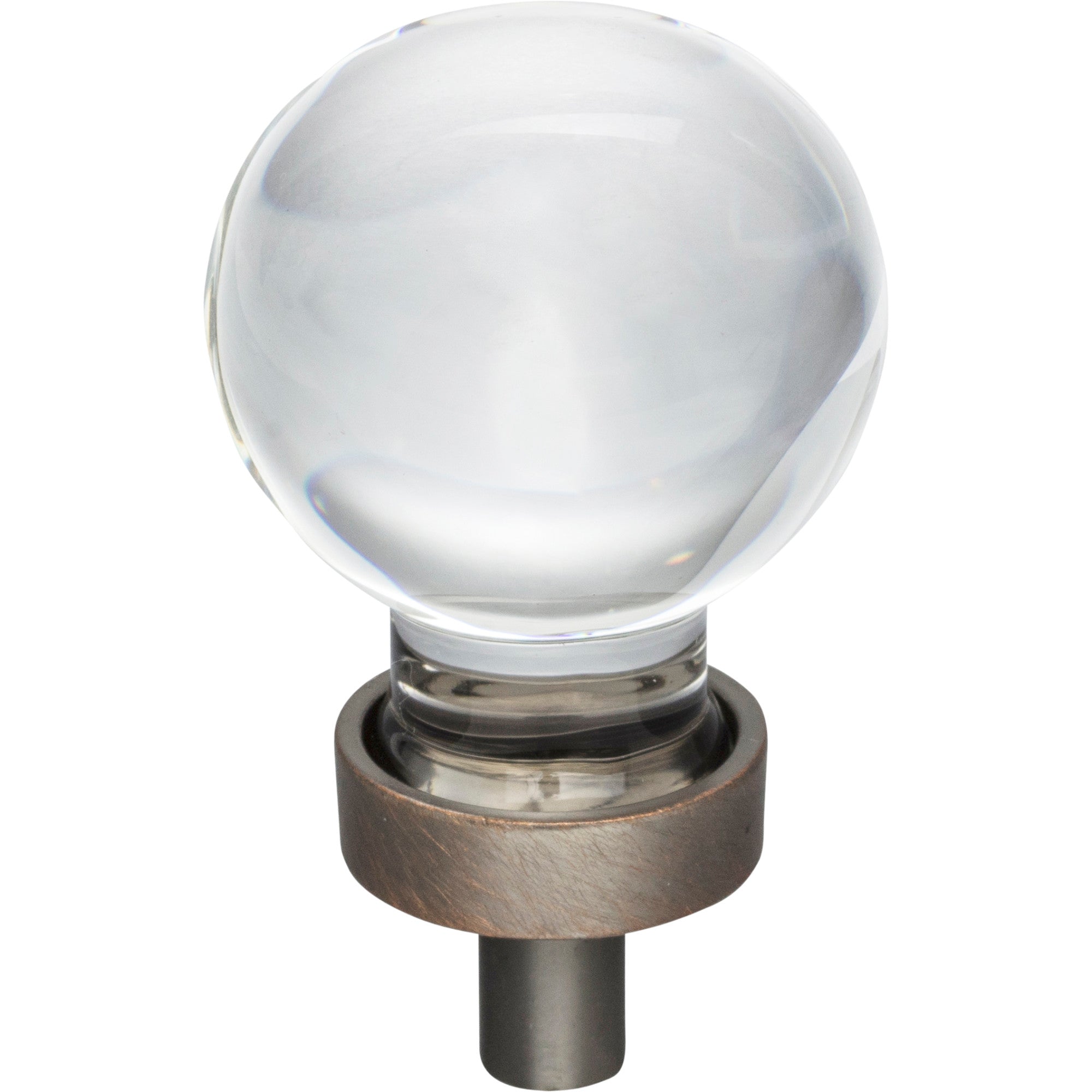 Sphere Glass Harlow Cabinet Knob by Jeffrey Alexander - Brushed Oil Rubbed Bronze
