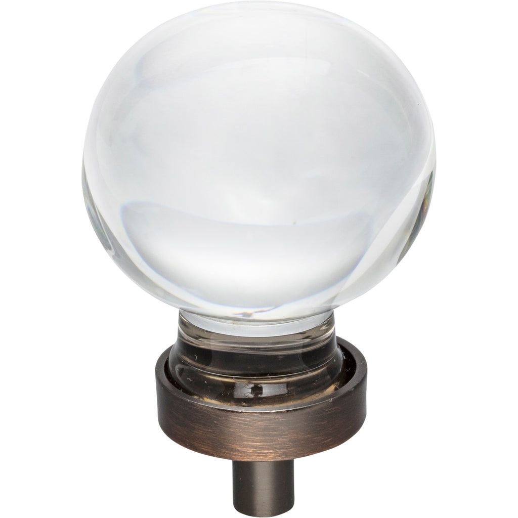 Sphere Glass Harlow Cabinet Knob by Jeffrey Alexander - Brushed Oil Rubbed Bronze
