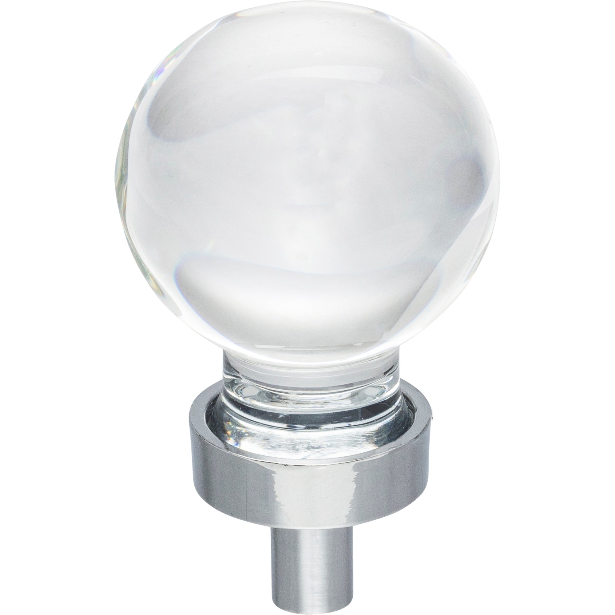 Sphere Glass Harlow Cabinet Knob by Jeffrey Alexander - Polished Chrome