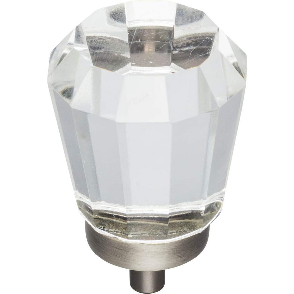 Faceted Glass Harlow Cabinet Knob by Jeffrey Alexander - Brushed Pewter
