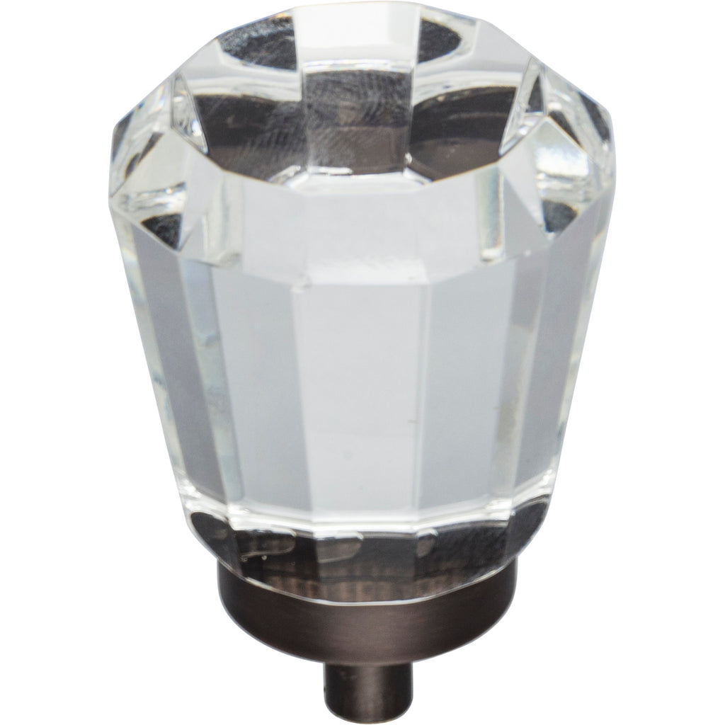 Faceted Glass Harlow Cabinet Knob by Jeffrey Alexander - Brushed Oil Rubbed Bronze