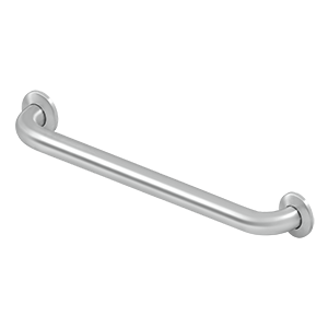 Stainless Steel Concealed Screw Grab Bar by Deltana - 18"  - Brushed Stainless - New York Hardware