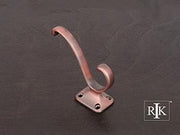 Plain Coat & Hat Hook 4 1/4" (108mm) - Distressed Copper - New York Hardware Online