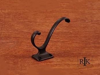Plain Coat & Hat Hook 4 1/4" (108mm) - Oil Rubbed Bronze - New York Hardware Online