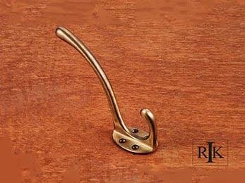 Oval Base Coat & Hat Hook 4 3/4" (121mm) - Antique English - New York Hardware Online