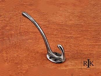 Oval Base Coat & Hat Hook 4 3/4" (121mm) - Distressed Nickel - New York Hardware Online