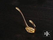 Oval Base Coat & Hat Hook 4 3/4" (121mm) - Polished Brass - New York Hardware Online