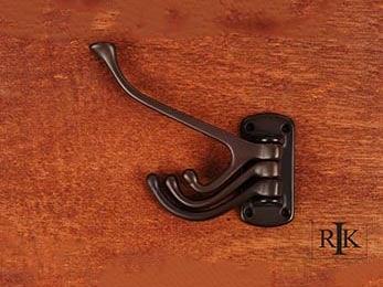 Triple Pronged Hook 3 1/8" (79mm) - Oil Rubbed Bronze - New York Hardware