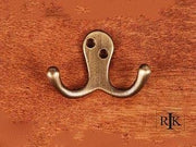 Two Pronged Flared Small Hook 2" (51mm) - Antique English - New York Hardware