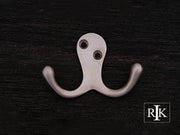 Two Pronged Flared Small Hook 2" (51mm) - Pewter - New York Hardware