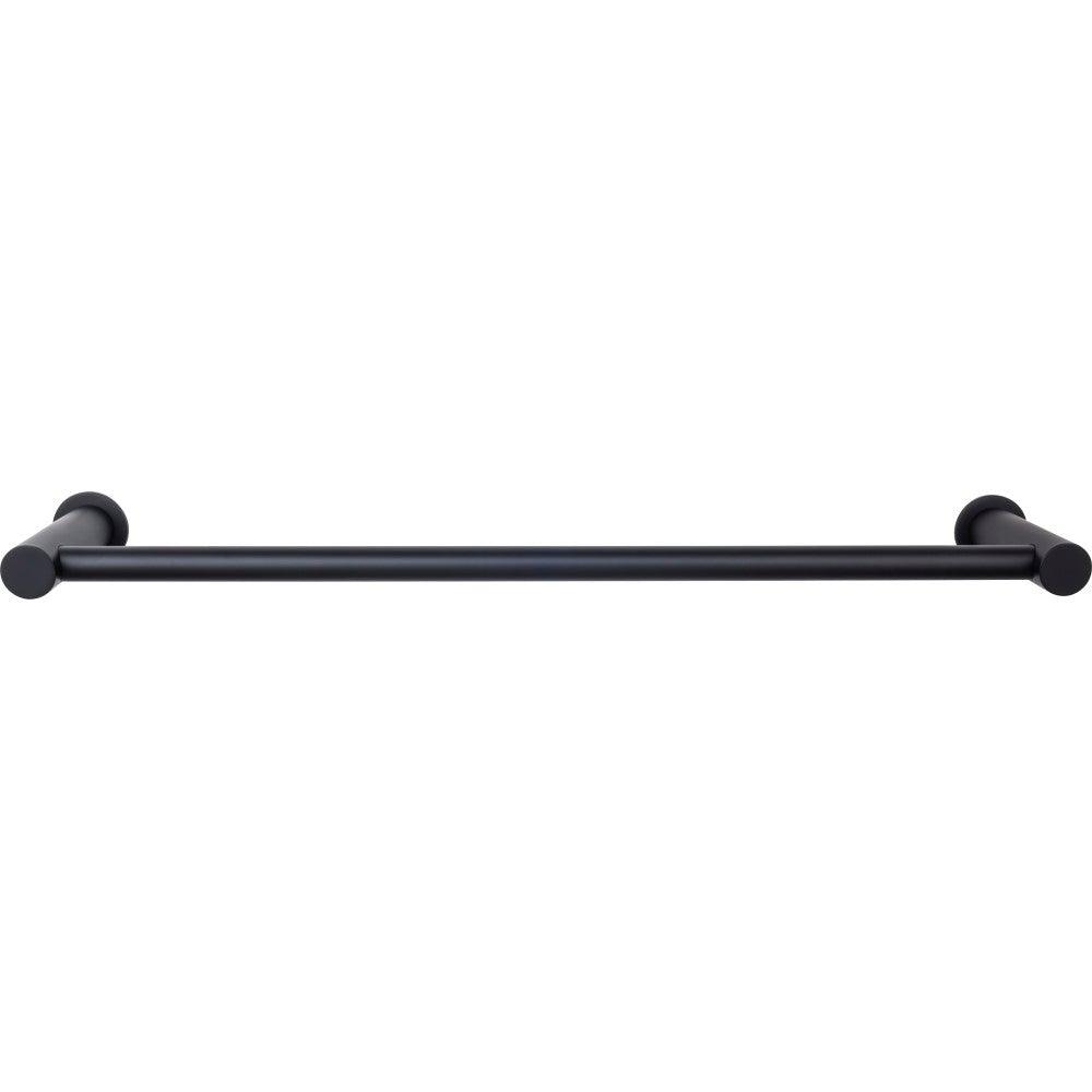 Hopewell Bath 30" Single Towel Rod - Flat Black - New York Hardware