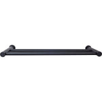 Hopewell Bath 18" Double Towel Rod - Flat Black - New York Hardware