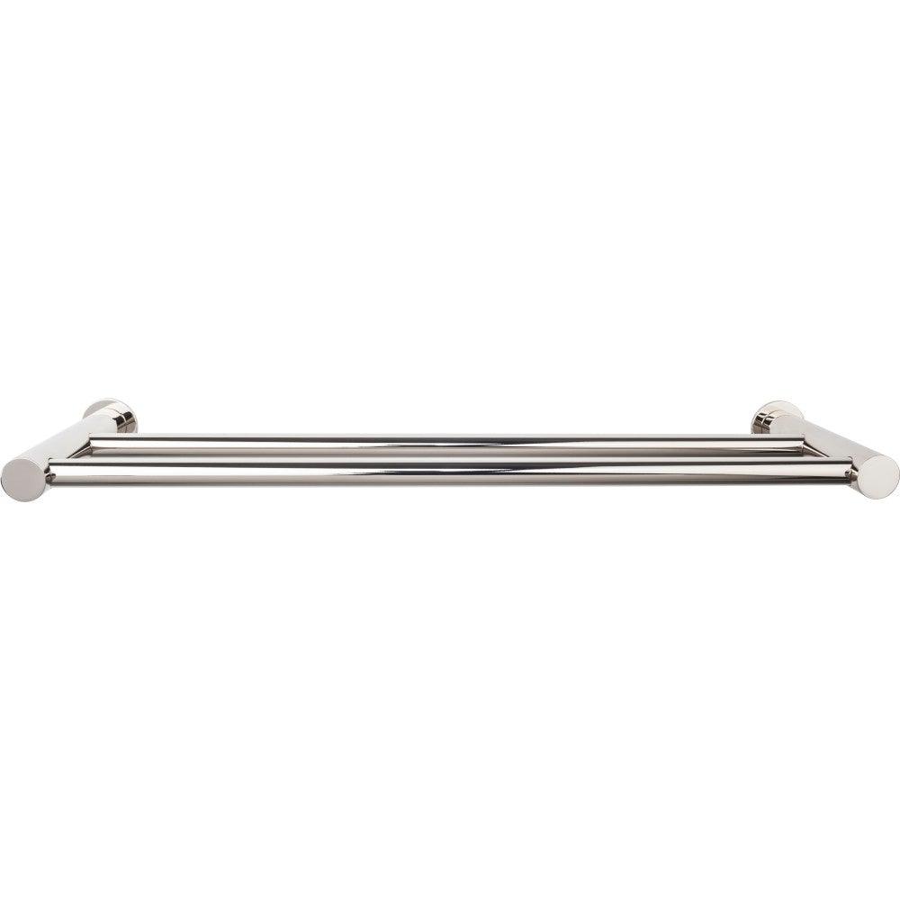 Hopewell Bath 18" Double Towel Rod - Polished Nickel - New York Hardware
