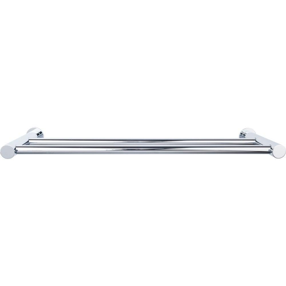 Hopewell Bath 24" Double Towel Rod - Polished Chrome - New York Hardware