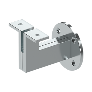 Heavy Duty Modern Handrail Bracket by Deltana -  - Polished Chrome - New York Hardware