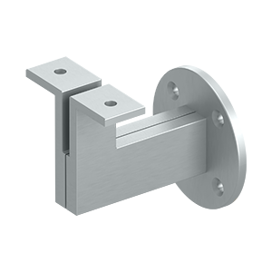 Heavy Duty Modern Handrail Bracket by Deltana -  - Brushed Chrome - New York Hardware