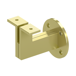 Heavy Duty Modern Handrail Bracket by Deltana -  - Polished Brass - New York Hardware
