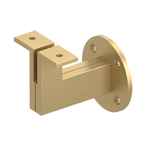 Heavy Duty Modern Handrail Bracket by Deltana -  - Brushed Brass - New York Hardware