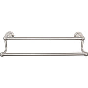 Hudson Bath 18" Double Towel Rod - Brushed Satin Nickel - New York Hardware