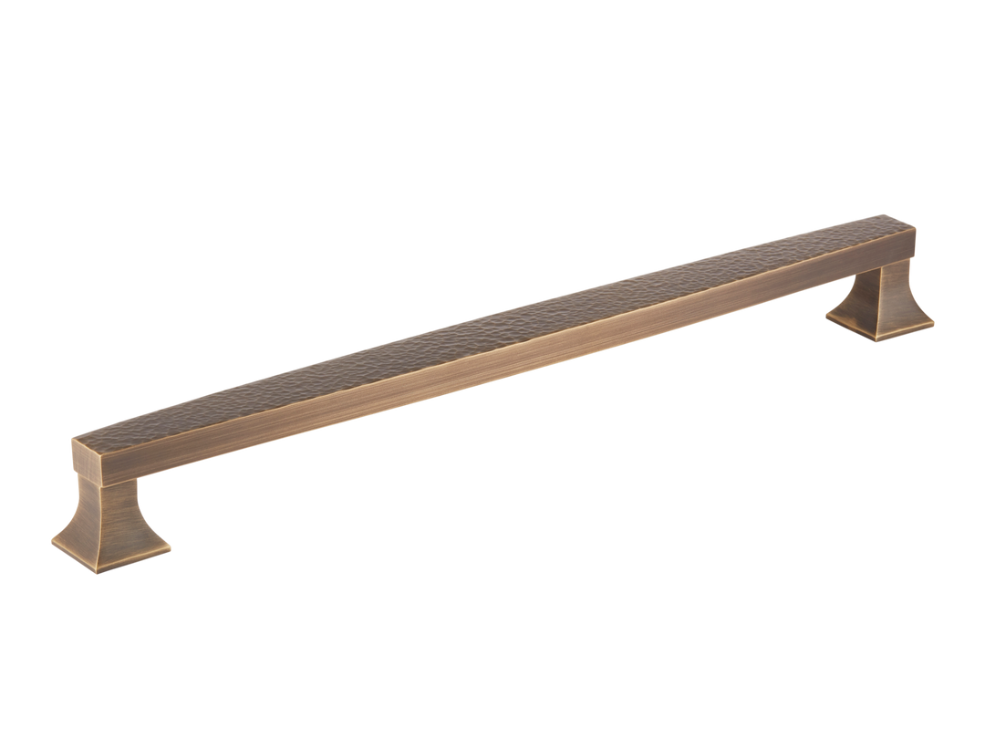 Harold Hammered Cabinet Handle by Armac Martin - 352mm - Satin Nickel Plate