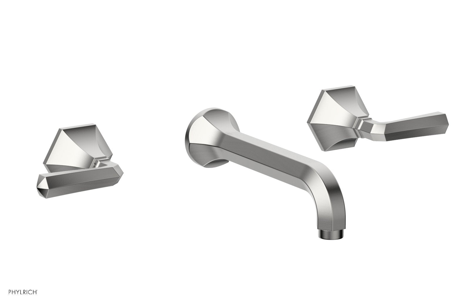 1-1/8" - Satin Chrome - LE VERRE & LA CROSSE Wall Tub Set - Lever Handles by Phylrich - New York Hardware