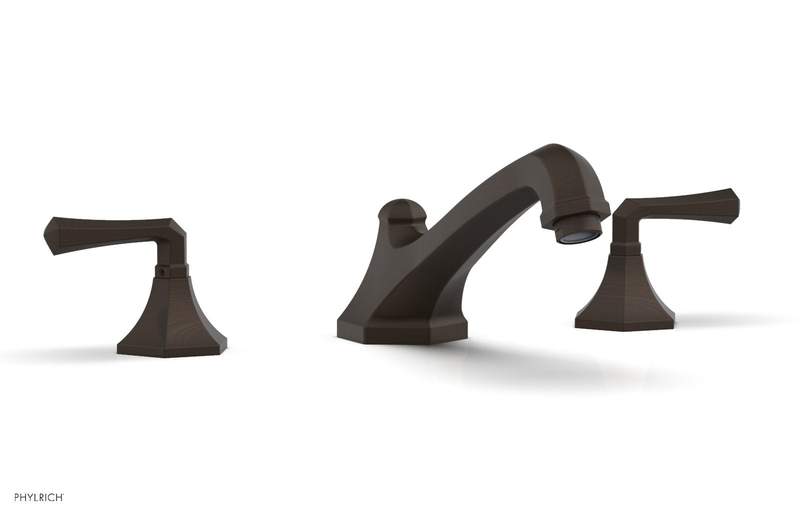 1-1/8" - Antique Bronze - LE VERRE & LA CROSSE Deck Tub Set - Lever Handles  by Phylrich - New York Hardware