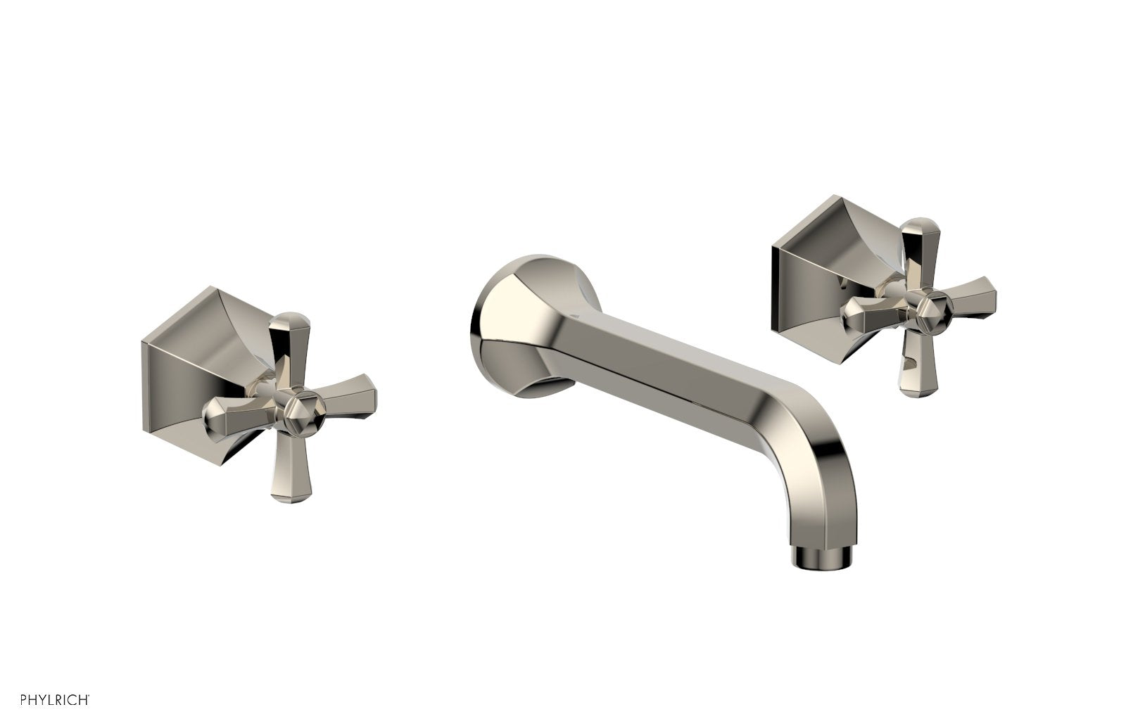 1-1/8" - Matte Black - LE VERRE & LA CROSSE Wall Tub Set - Cross Handles  by Phylrich - New York Hardware