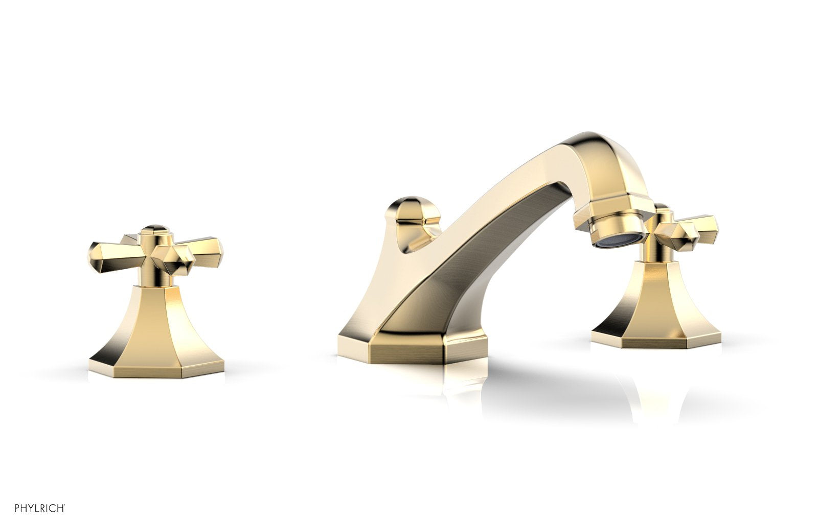 1-1/8" - Polished Nickel - LE VERRE & LA CROSSE Deck Tub Set - Cross Handles  by Phylrich - New York Hardware