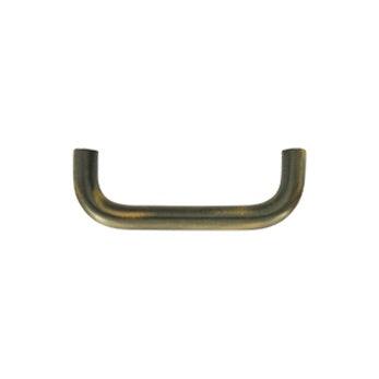 Solid Brass Wide Wire Pull, 3" - Antique Brass - New York Hardware Online