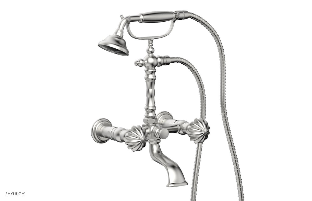 GEORGIAN & BARCELONA Exposed Tub & Hand Shower   Round Handle by Phylrich - Pewter
