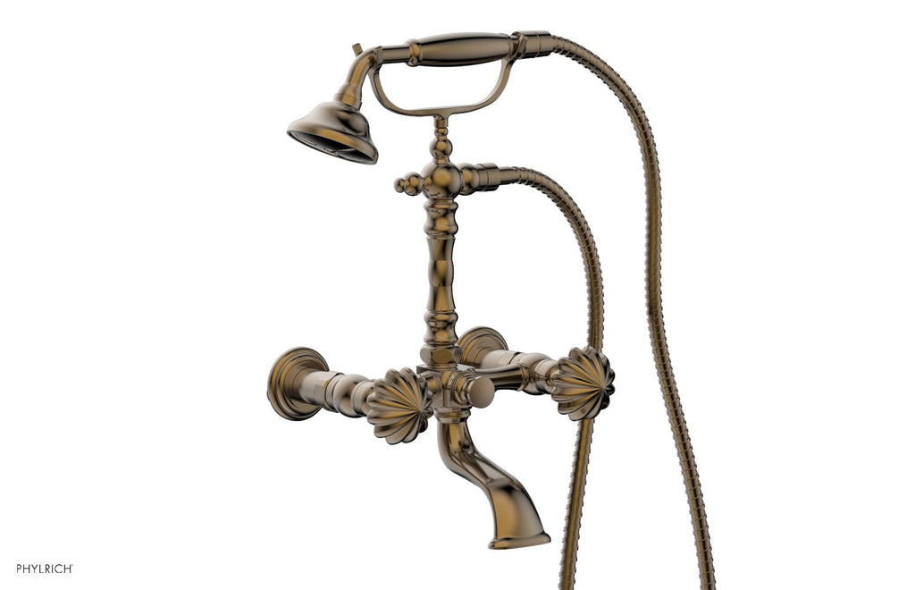 GEORGIAN & BARCELONA Exposed Tub & Hand Shower   Round Handle by Phylrich - Antique Bronze