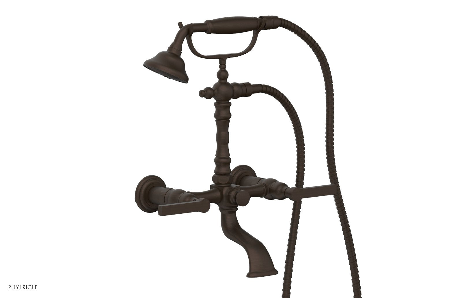 HEX MODERN Exposed Tub & Hand Shower   Lever Handle by Phylrich - Antique Bronze