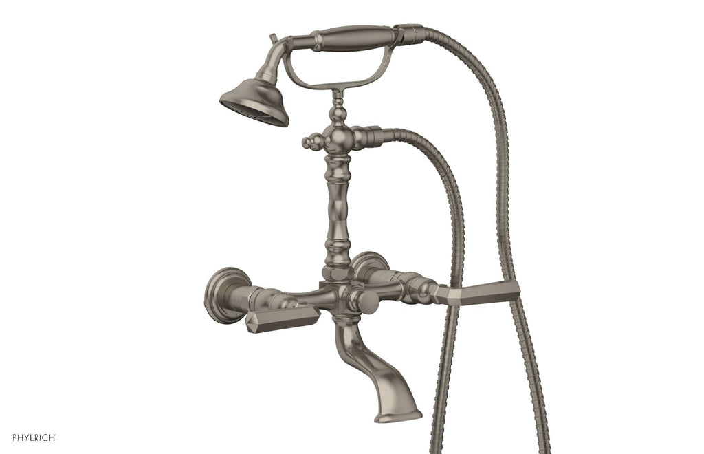 LE VERRE & LA CROSSE Exposed Tub & Hand Shower   Lever Handle by Phylrich - Pewter
