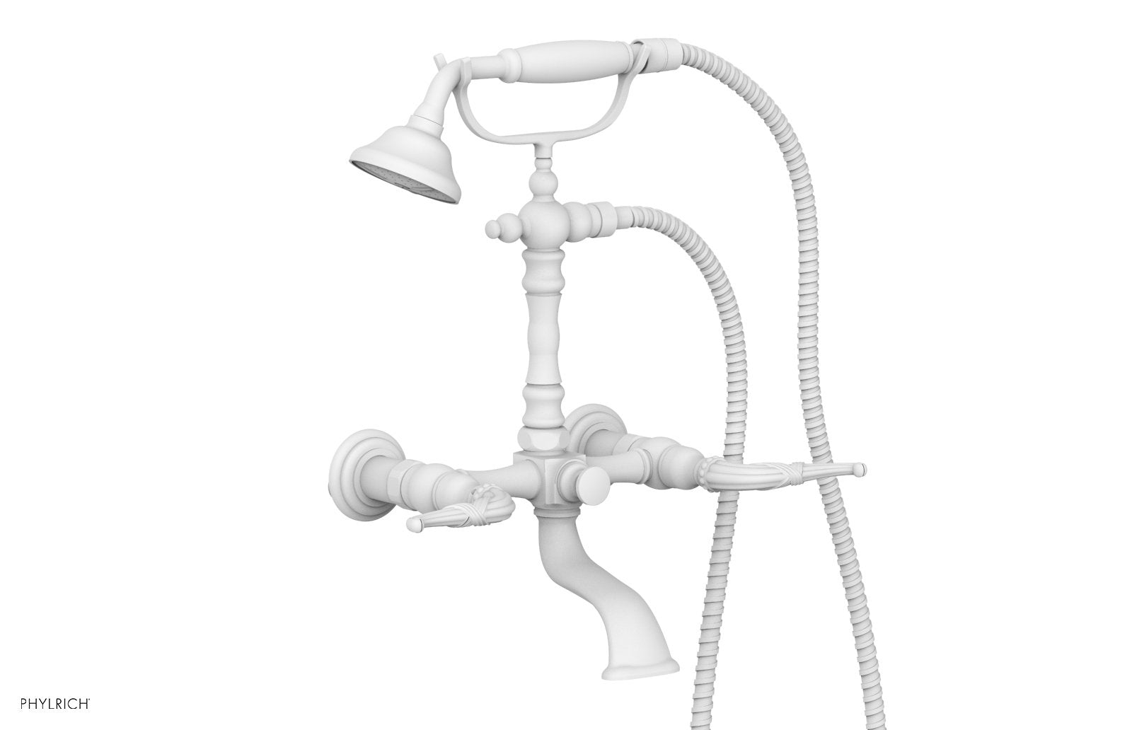 RIBBON & REED Exposed Tub & Hand Shower   Lever Handle by Phylrich - Satin White