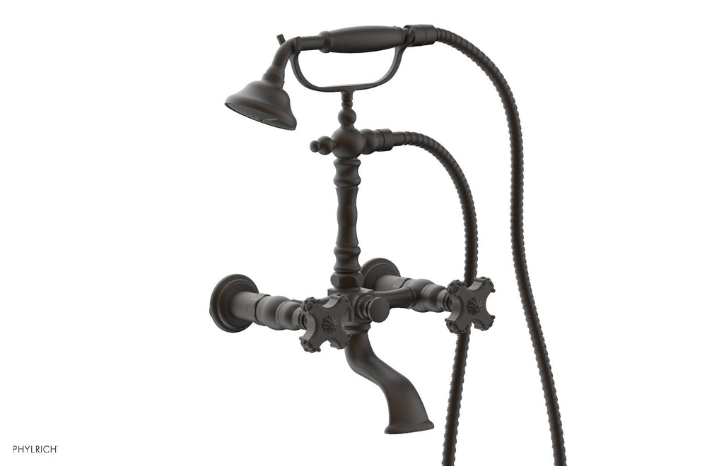 MARVELLE Exposed Tub & Hand Shower   Cross Handle by Phylrich - Oil Rubbed Bronze