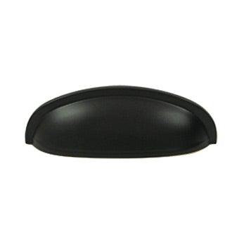 Elongated Shell Pull 4 1/2" - Black - New York Hardware Online