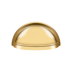 Oval Shell Handle Pull by Deltana -  - PVD Polished Brass - New York Hardware