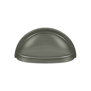Oval Shell Handle Pull by Deltana -  - Antique Nickel - New York Hardware