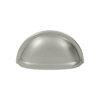 Oval Shell Handle Pull 3 1/2" - Satin Nickel - New York Hardware Online