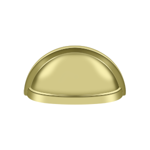 Oval Shell Handle Pull by Deltana -  - Polished Brass - New York Hardware
