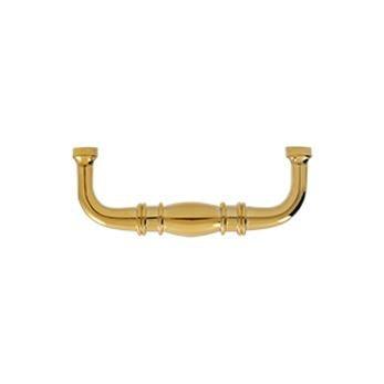 Solid Brass Colonial Wire Pull, 3" - PVD - Polished Brass - New York Hardware Online