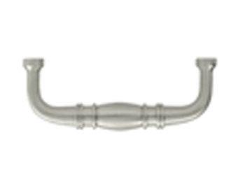 Solid Brass Colonial Wire Pull, 3" - Satin Nickel - New York Hardware Online