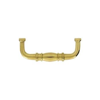 Solid Brass Colonial Wire Pull, 3" - Polished Brass - New York Hardware Online