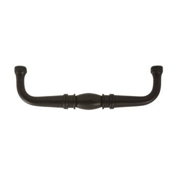 Solid Brass Colonial Wire Pull, 4" - Oil Rubbed Bronze - New York Hardware Online