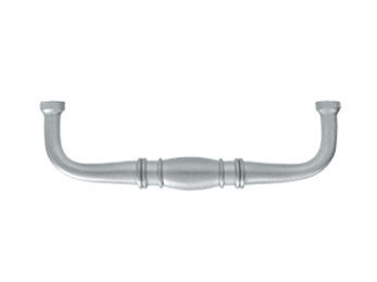 Solid Brass Colonial Wire Pull, 4" - Brushed Chrome - New York Hardware Online